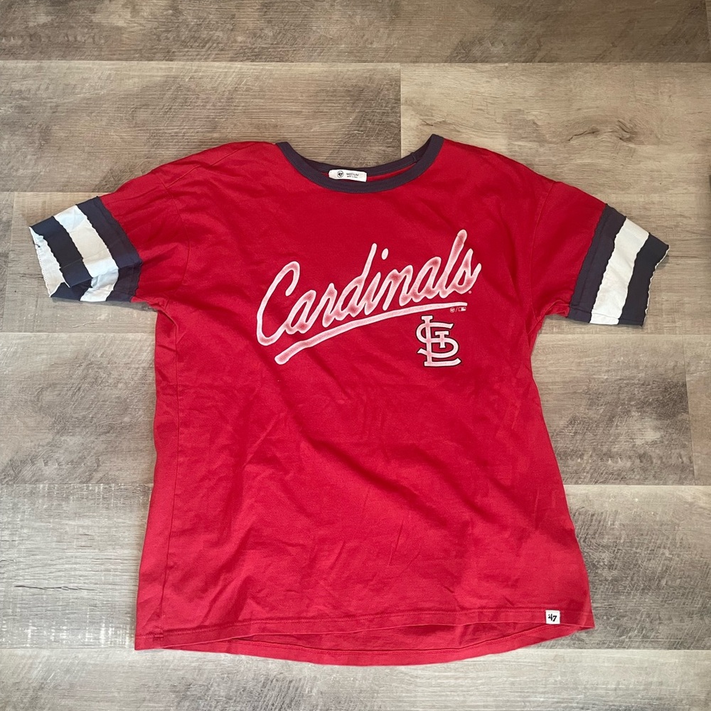 Women’s St. Louis Cardinal tshirt, size medium. 47 brand